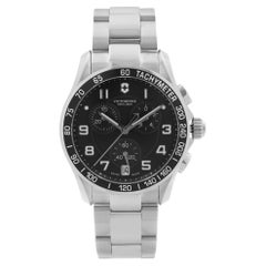 Victorinox Swiss Army Classic Steel Black Dial Mens Quartz Watch 241494