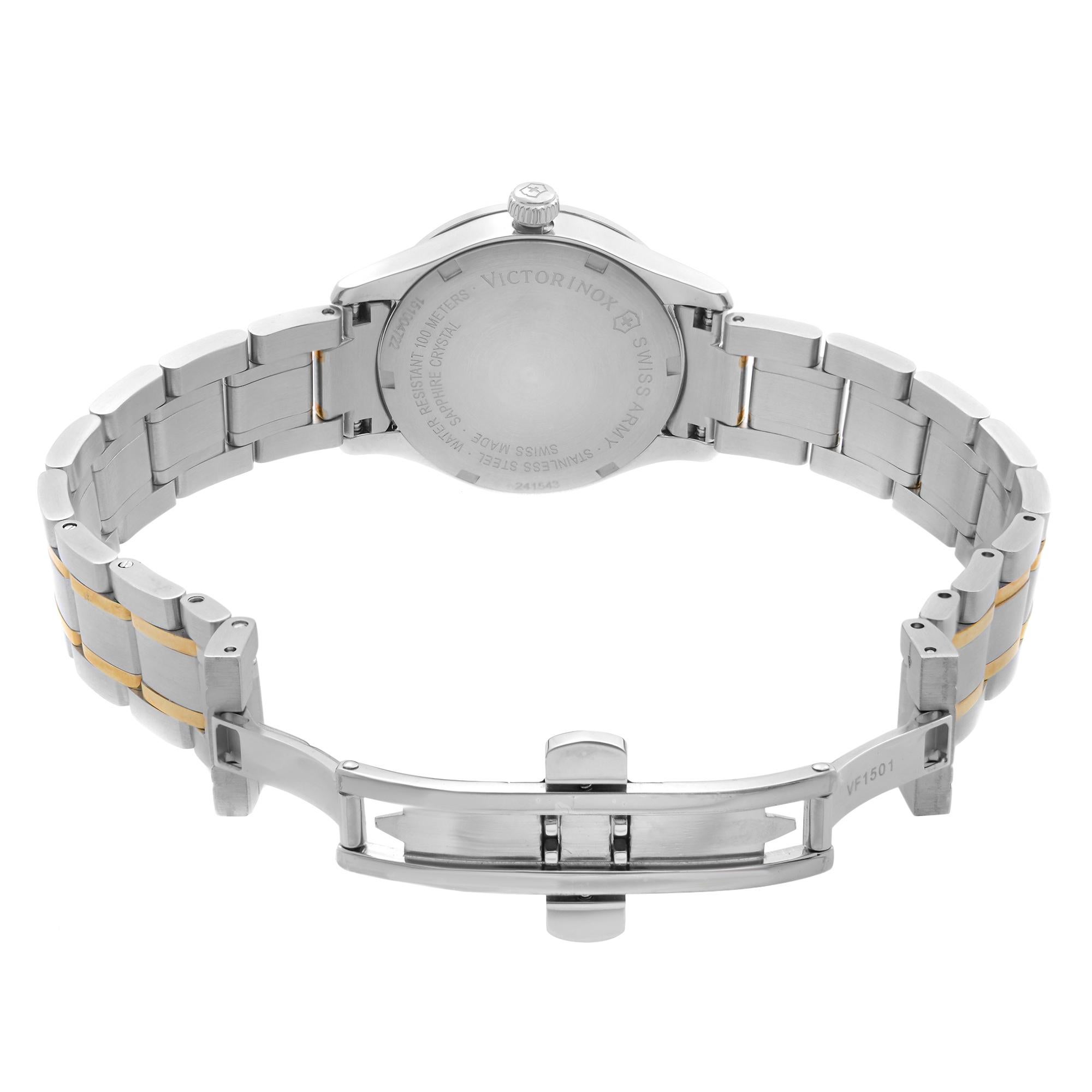 stainless steel swiss army watch