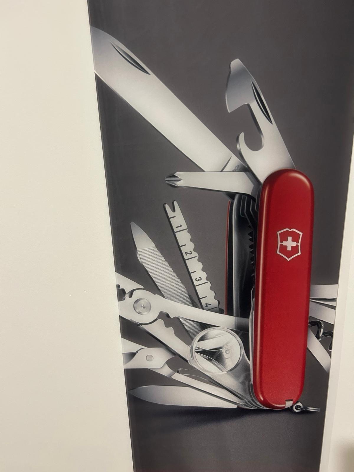 Victorinox Swiss Army Knife Fabric Poster, 2000s For Sale 1
