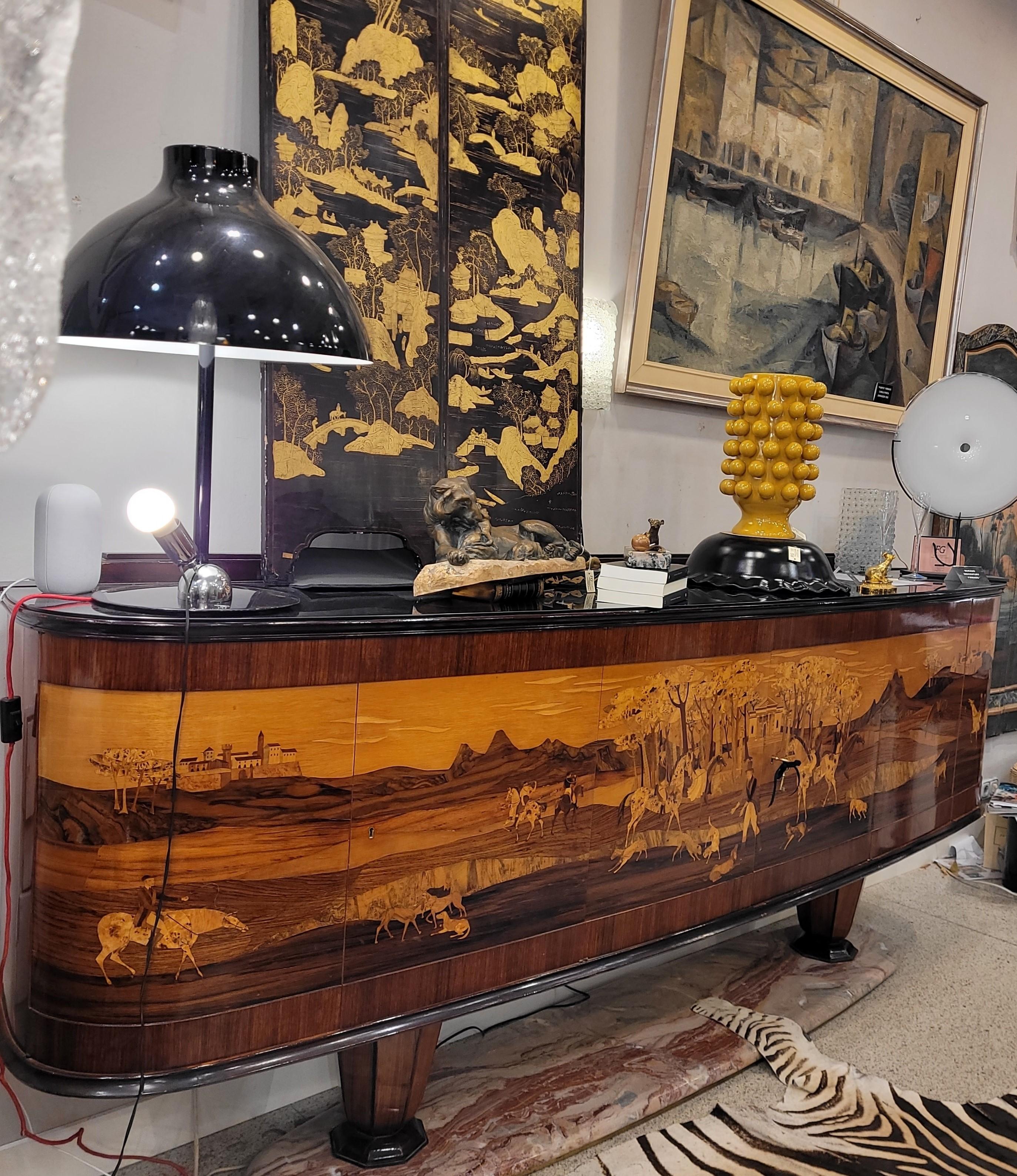 Victorio Dassi Enfilada, Sideboard, Credenza Italy, Wood Marble 10