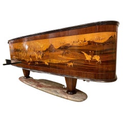 Victorio Dassi Enfilada, Sideboard, Credenza Italy, Wood Marble