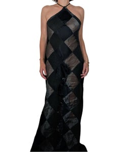 Victorio & Lucchino Sevilla Green Patchwork Gala Gown - FW 1992