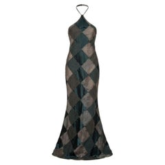 Victorio & Lucchino Sevilla Green Patchwork Gala Gown - FW 1992