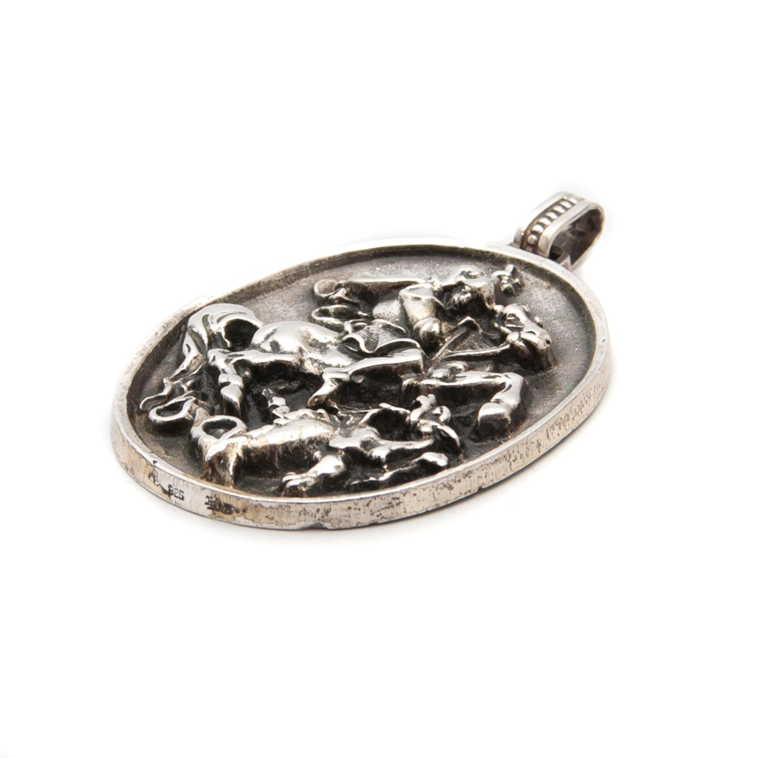 dragon pendant silver