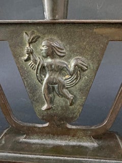 "Victory", chandelier Art déco en bronze de Nils Johan et Akta Brons, Suède