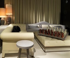 tablero de ajedrez VICTORY de madera maciza blanca y roja con ajedrez de arce y caoba