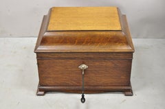 Victrola Victor Talking Machine Eichenholz Eiche Etui-Plattenspieler Modell VV-IX-252347G