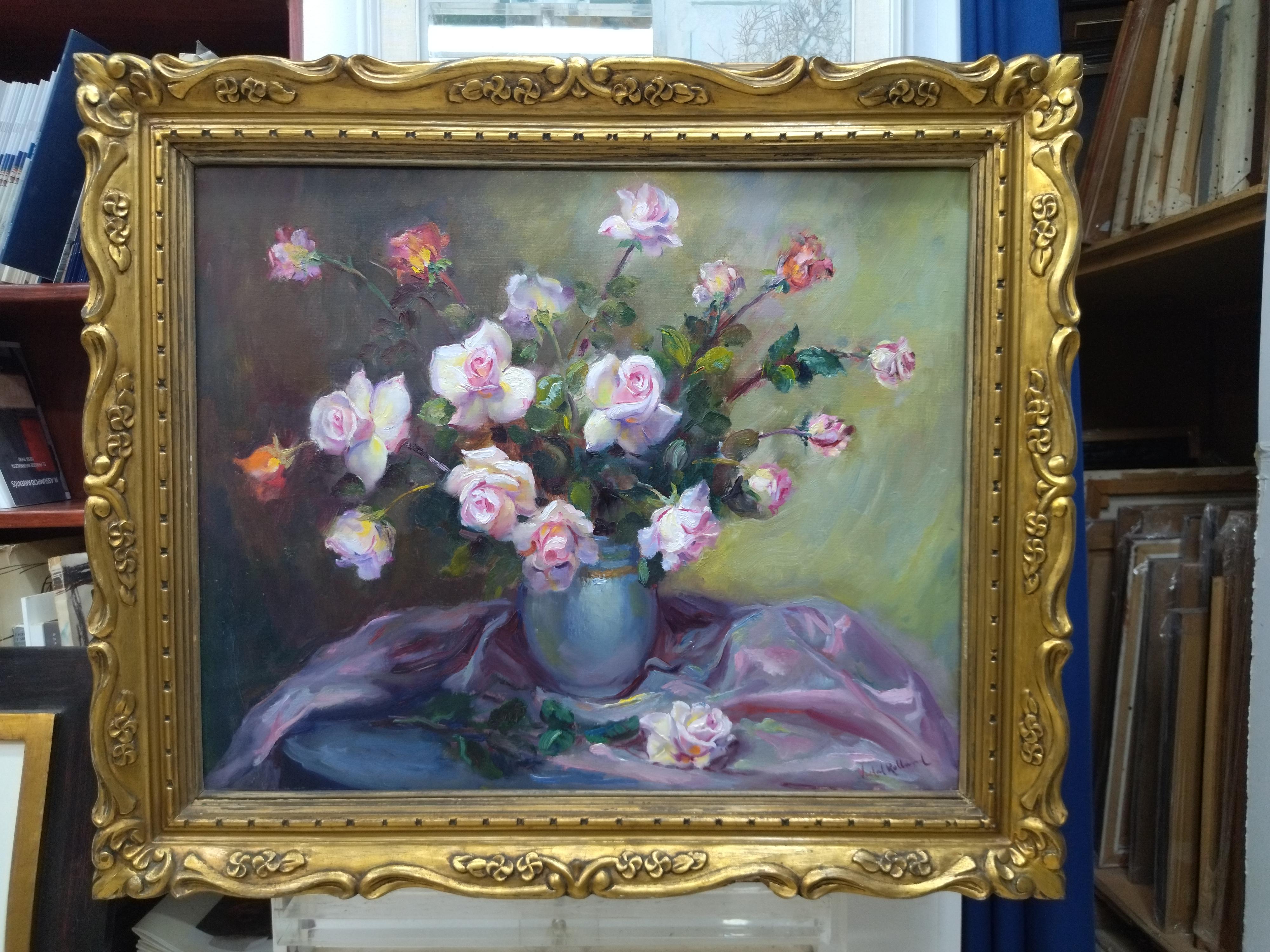  Vidal Rolland  Roses  Original Oil. painting For Sale 2