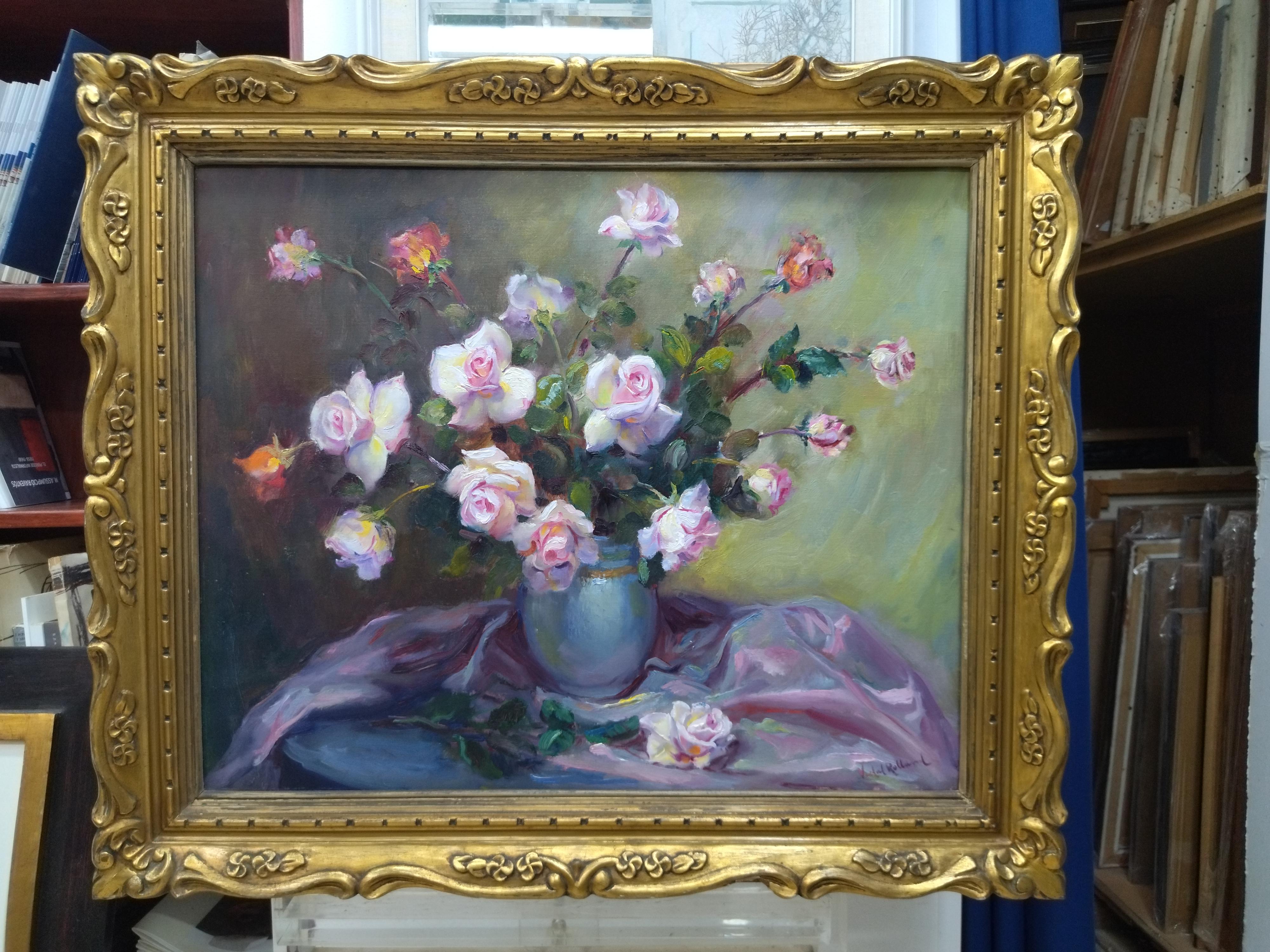 Vidal Rolland 20 Rosas  Óleo original. 1
