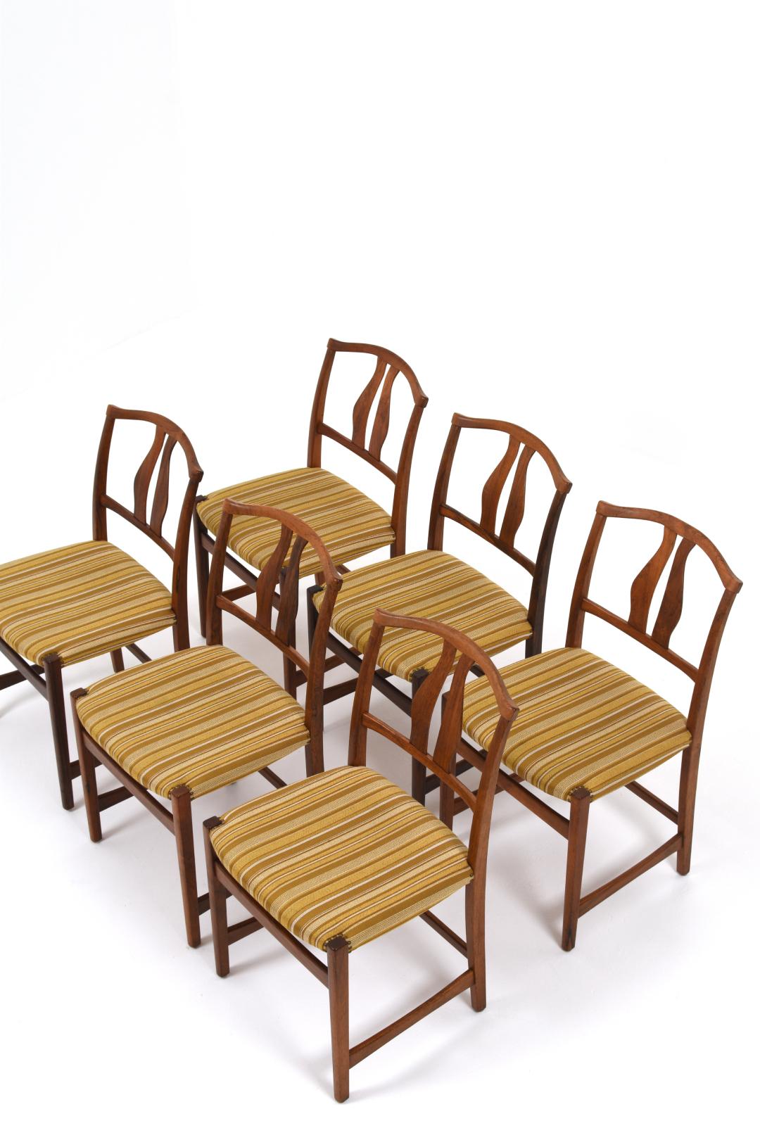 Swedish Vidar Dining Chairs by Carl Malmsten, set of 6 For Sale