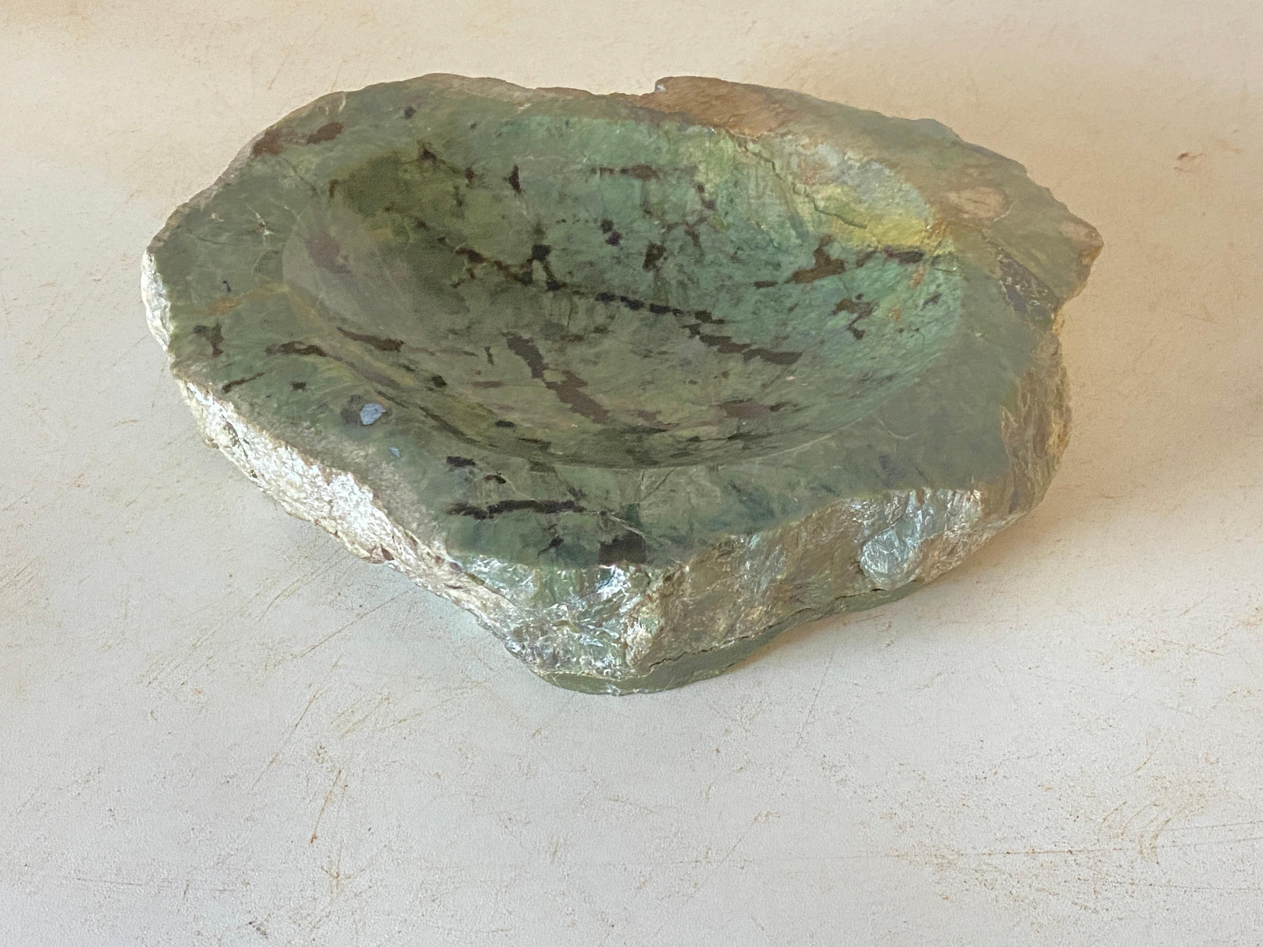 Vide Poche Ashtray in Marble Green Color, Italy 1960 In Good Condition For Sale In Auribeau sur Siagne, FR