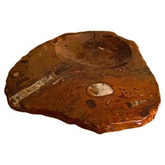Vide Poche Ashtray in Marble or Stone Brown Color, Italy 1960