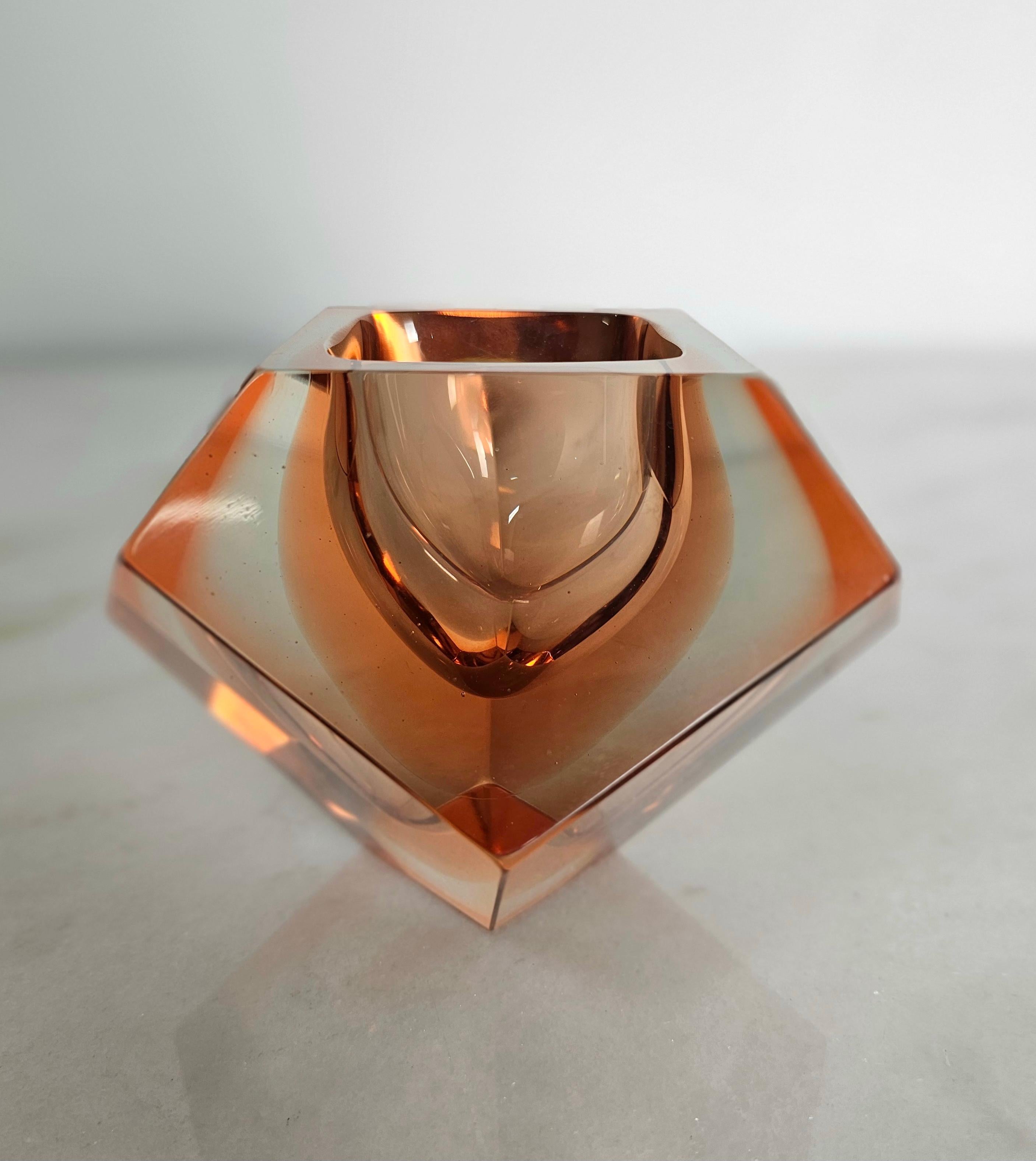 Vide-Poche Ashtray Murano Glass Flavio Poli Midcentury Italian Design 1970s In Good Condition In Palermo, IT
