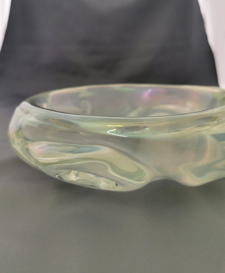 Mid-Century Modern Vide-Poche Ashtray Murano Glass Seguso Transparent Midcentury, Italy, 1960s