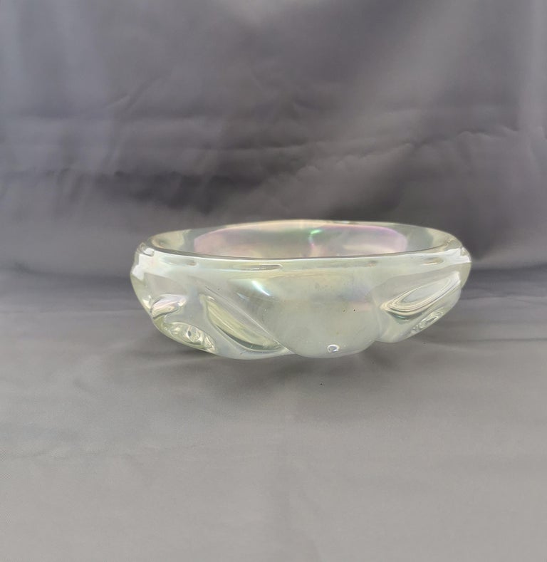 Italian Vide-Poche Ashtray Murano Glass Seguso Transparent Midcentury, Italy, 1960s