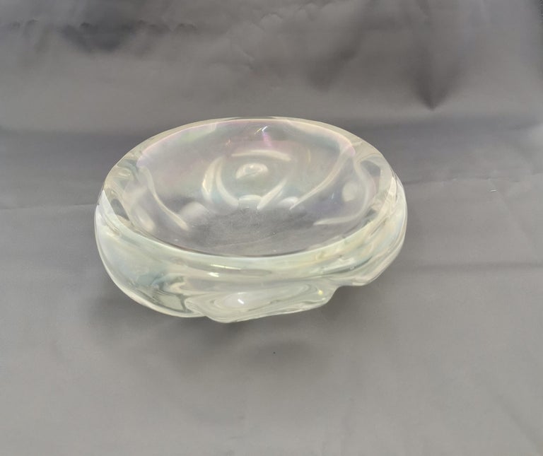 Vide-Poche Ashtray Murano Glass Seguso Transparent Midcentury, Italy, 1960s 2