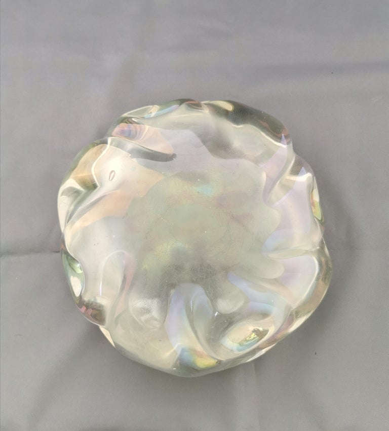 Vide-Poche Ashtray Murano Glass Seguso Transparent Midcentury, Italy, 1960s 3