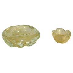 Vide-Poche Bowl Decorative Objects Archimede Seguso Murano Glass 1950s Set of 2