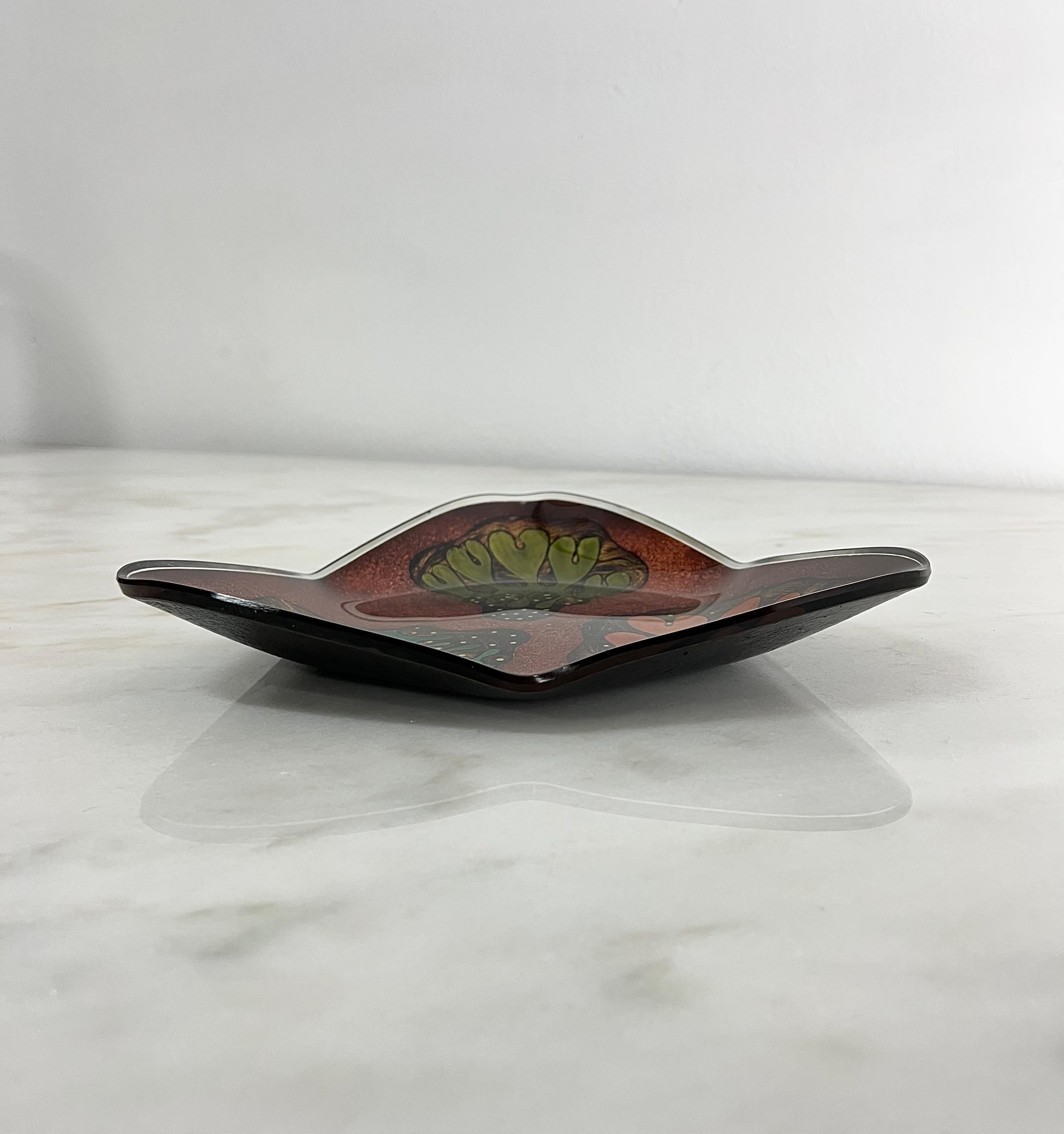 Vide-Poche Decorative Object Bowl Murano Glass Midcentury, Italy, 1970s 1