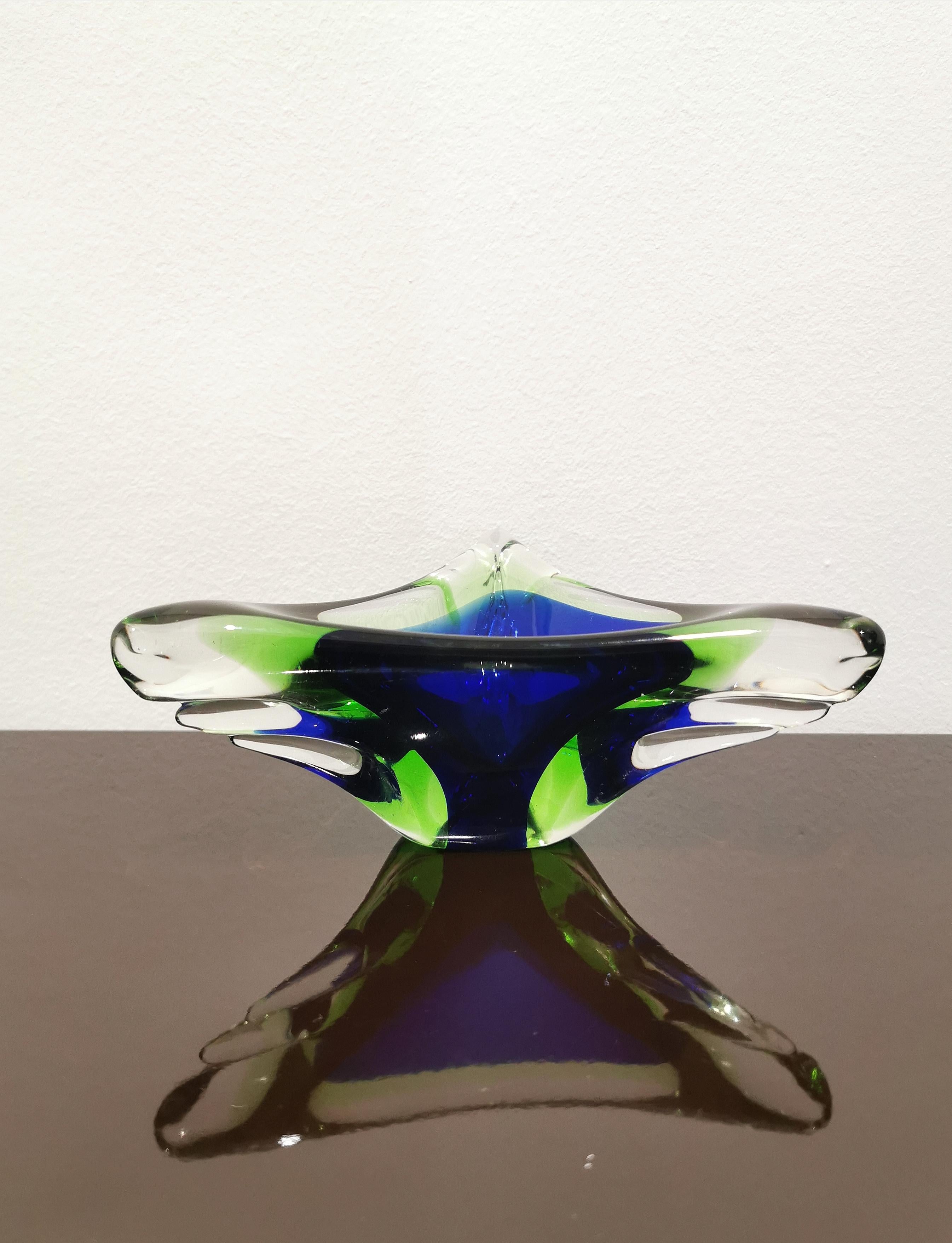 Vide-Poche Decorative Object Murano Glass Sommerso Midcentury Italy, 1970s For Sale 1