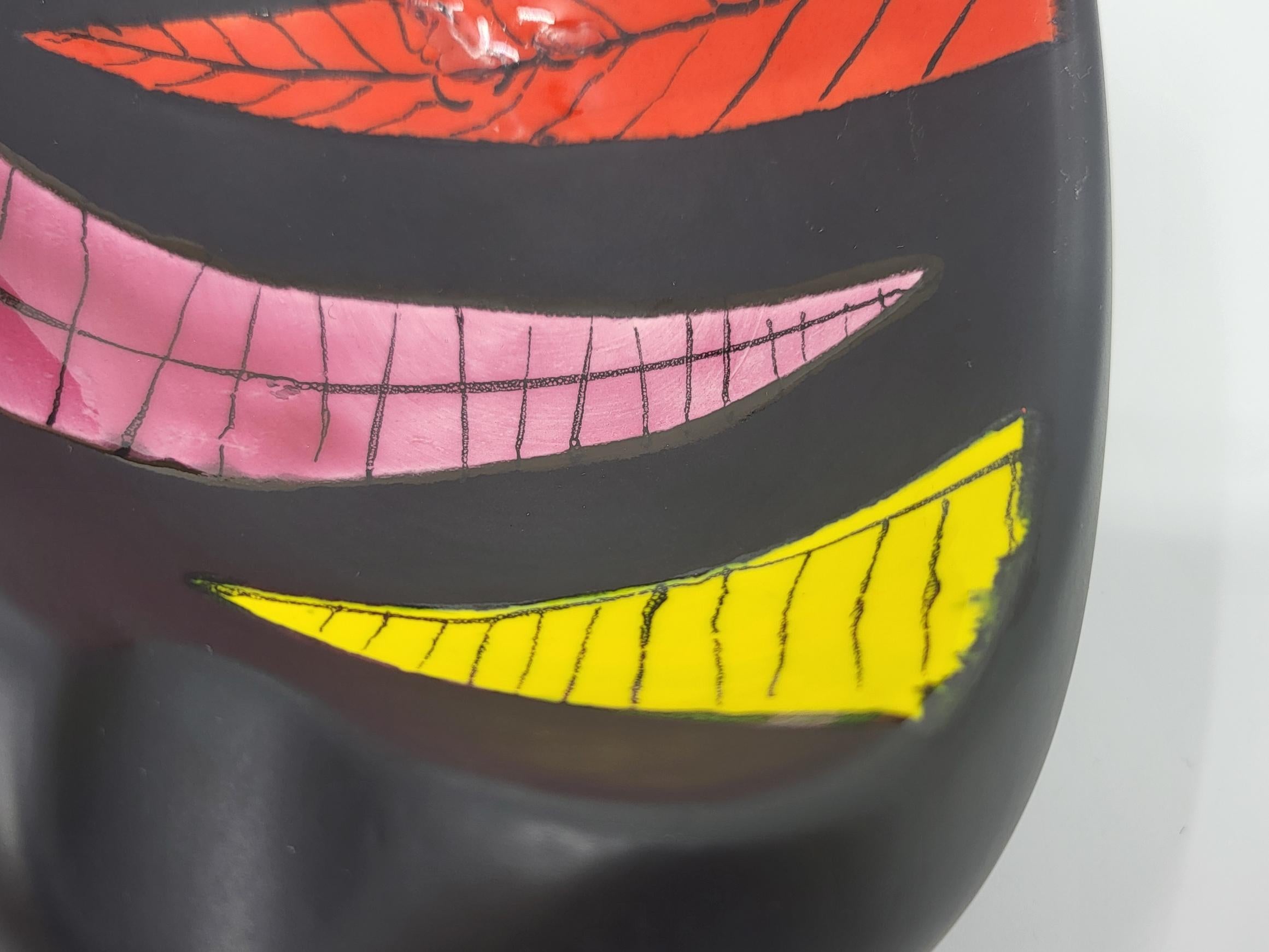 Vide poche Gabriel Fourmaintraux en céramique Noir Francais Circa 1950 Vintage en vente 2