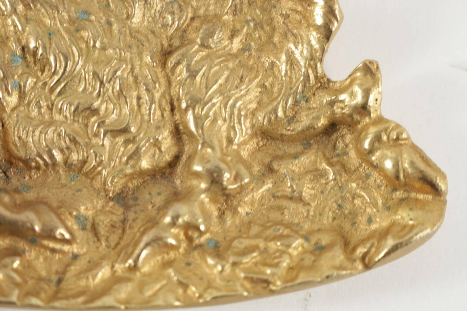 20th Century Vide Poche in Gold Gilt Representing a Wild Boar