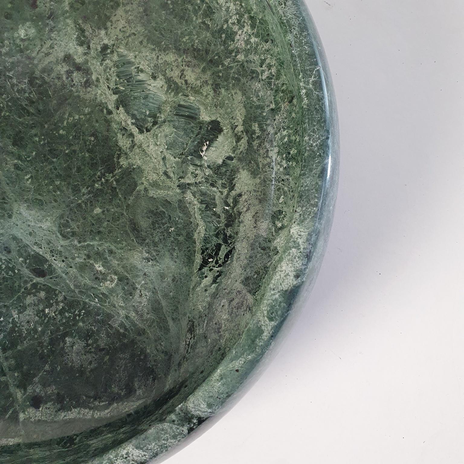 Italian Large Bowl in Green Marble In Good Condition In Albano Laziale, Rome/Lazio