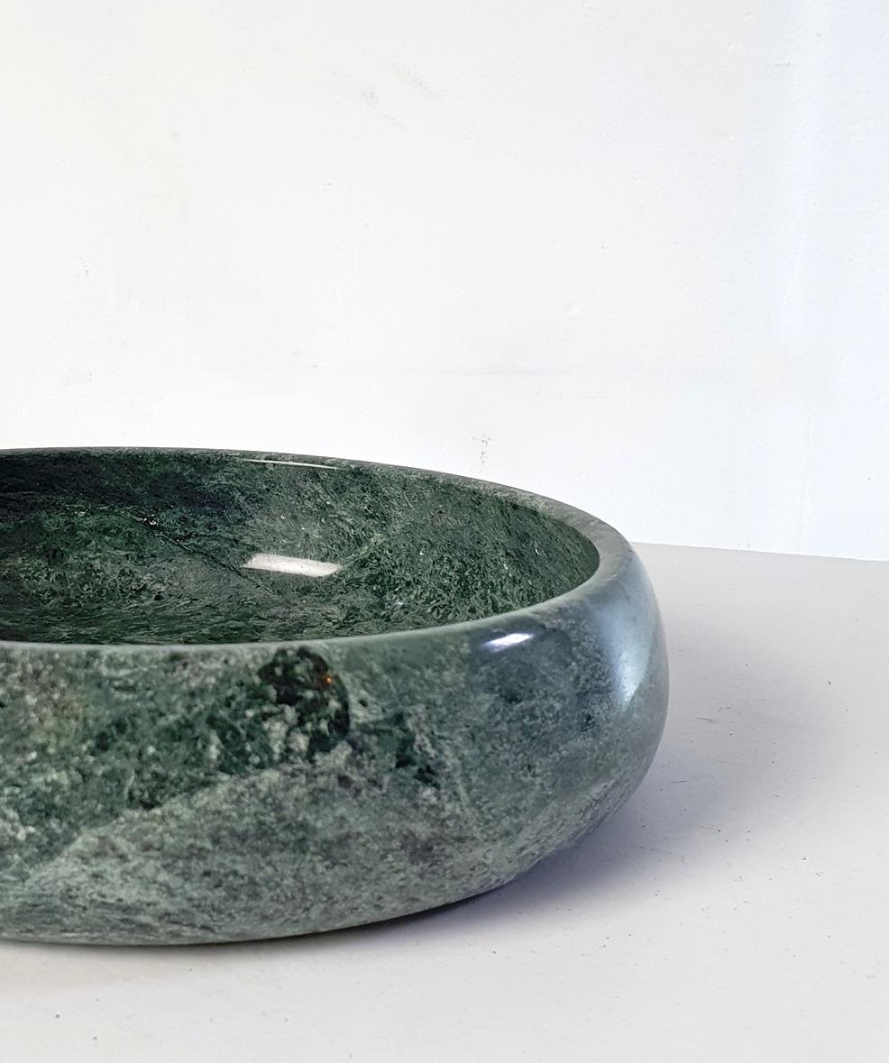 20th Century Italian Large Bowl in Green Marble