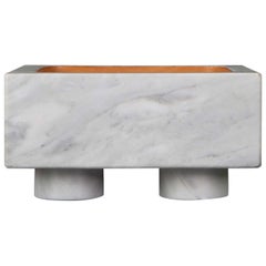Vide-Poche in Marble and Leather 