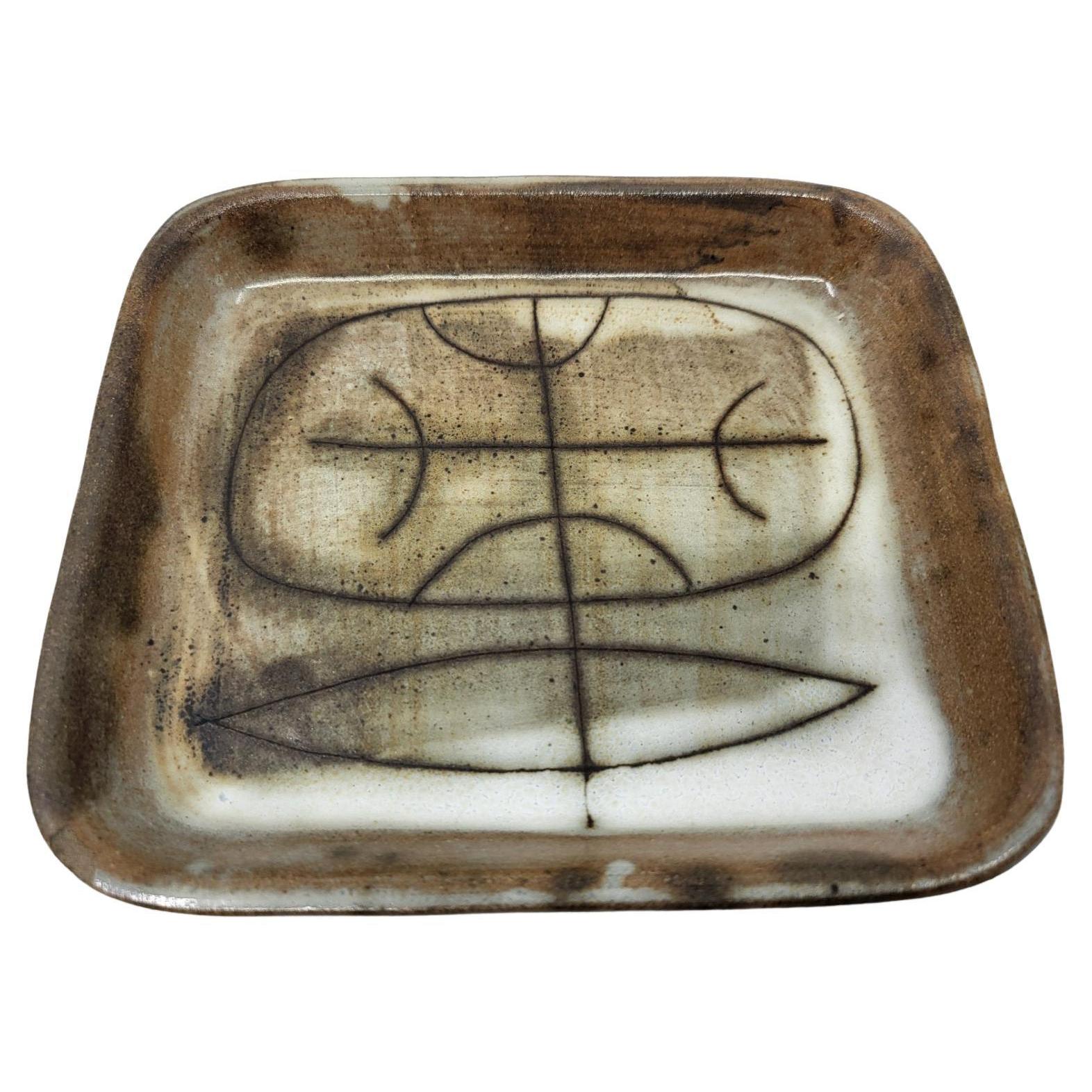 Vide Poche by Jacques Pouchain, Glazed Stoneware, Abstract, 1950 en vente