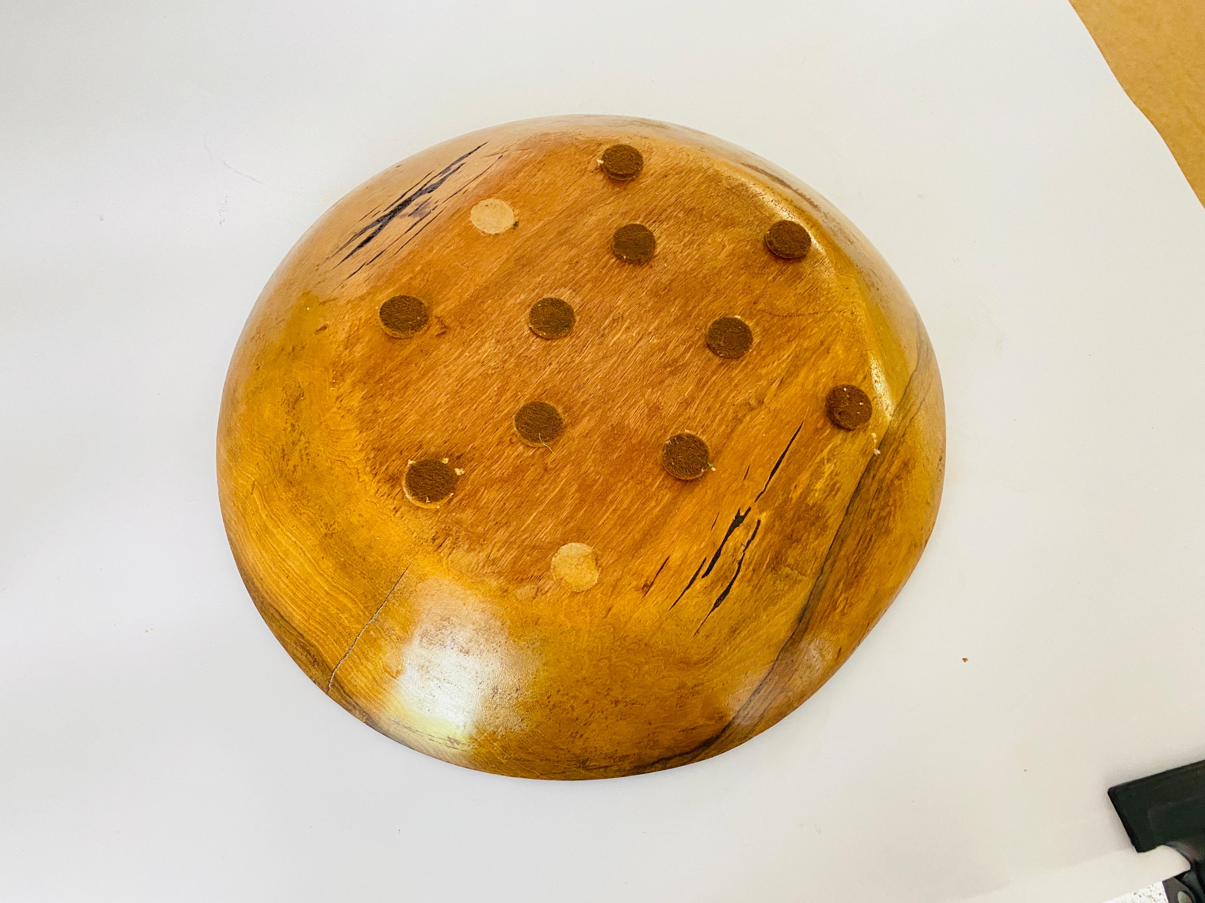 Mid-20th Century Vide Poche Minimalist in Wood, France 1950 Brown Color For Sale