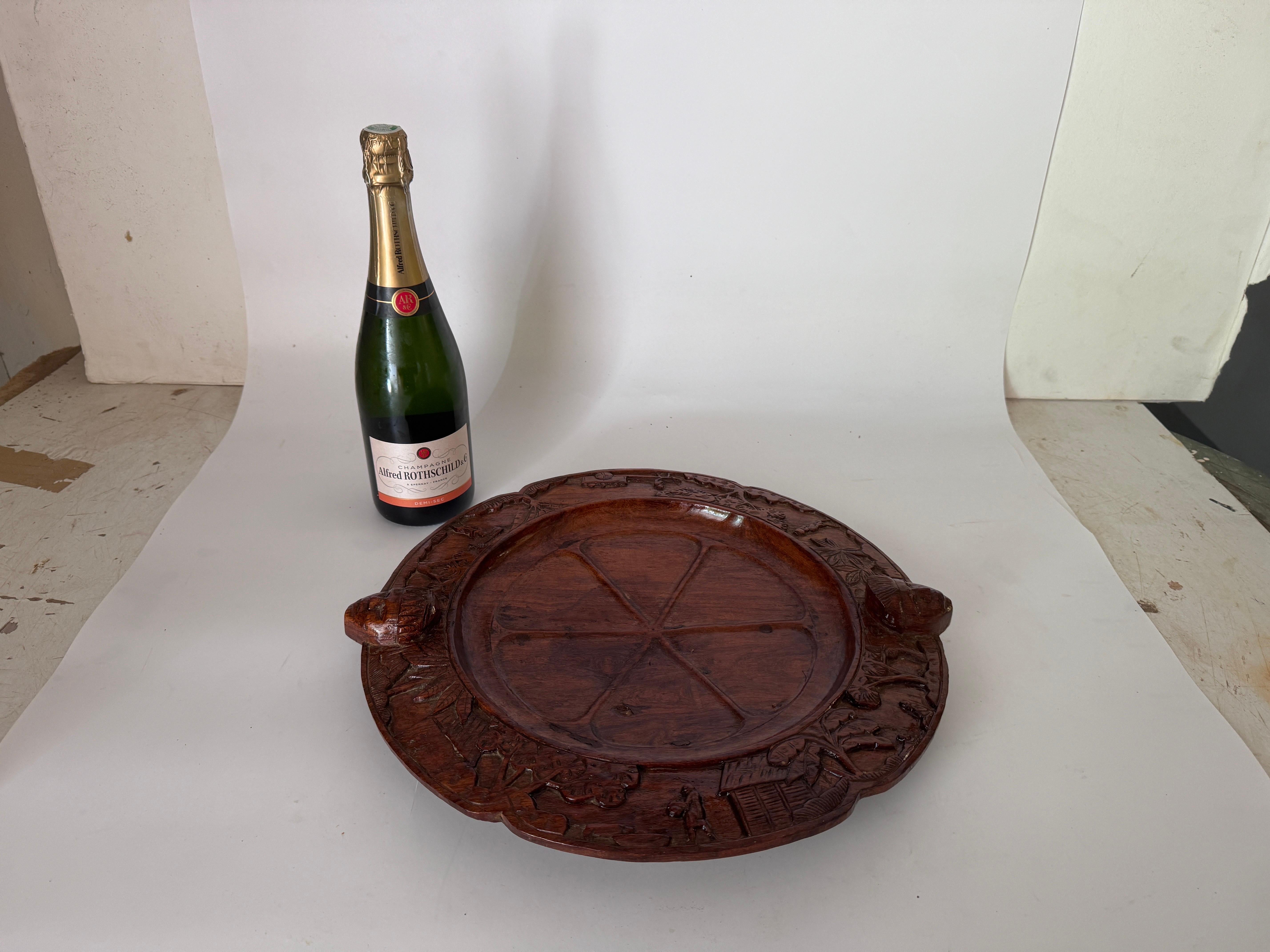 Vide Poche Minimalist aus Holz , Gabun 1950 Farbe braun