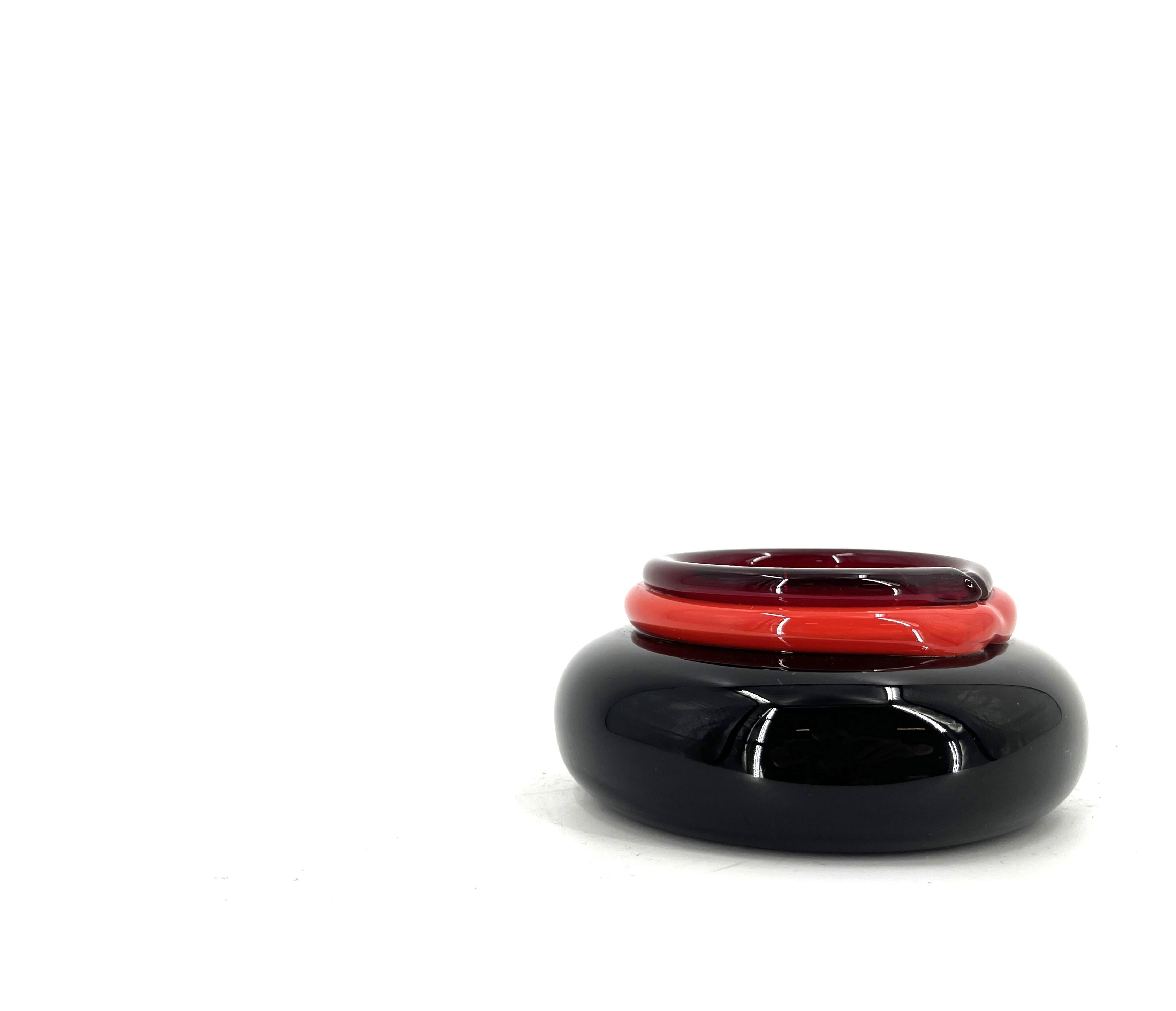 Italian Vide poche or ashtray by Ettore Sottsass for Venini, 1990s For Sale