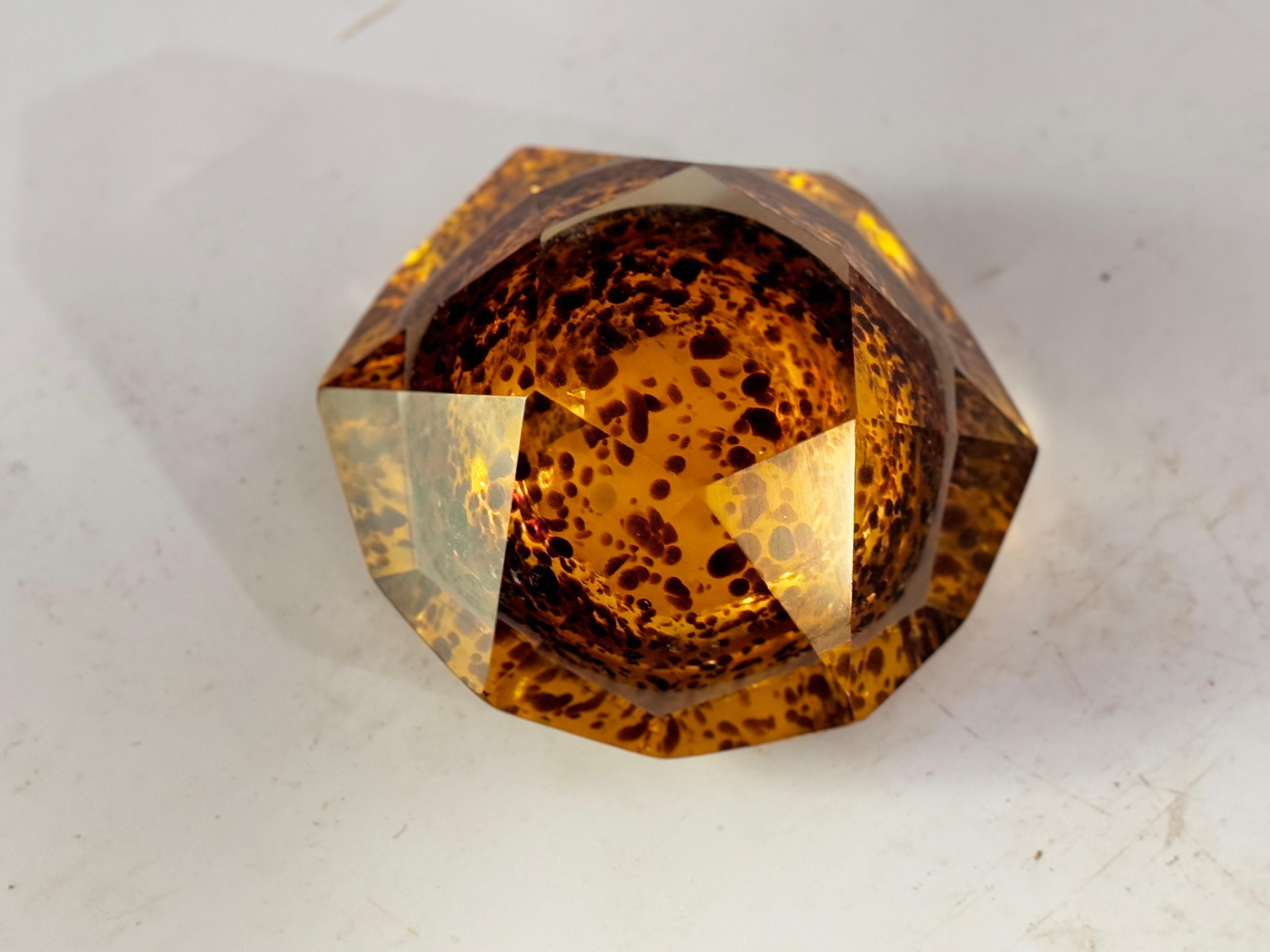 Vide Poche o Posacenere in  Vetro artistico Venezia Colore Marrone Italia Murano 1970 In condizioni buone in vendita a Auribeau sur Siagne, FR