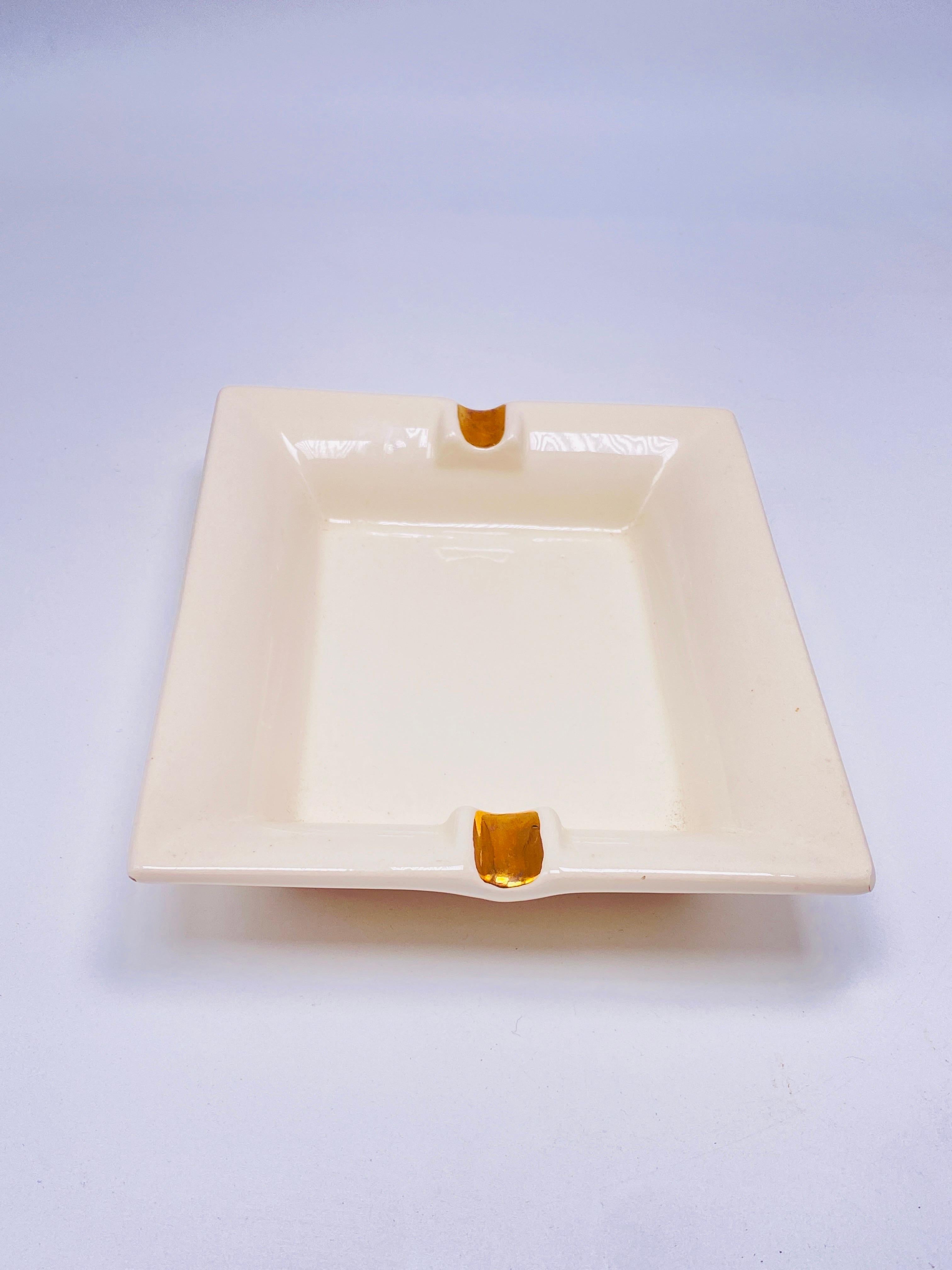 Neoclassical Revival Vide Poche or Ashtray, in Porcelain, White Color, France, circa 1980 For Sale