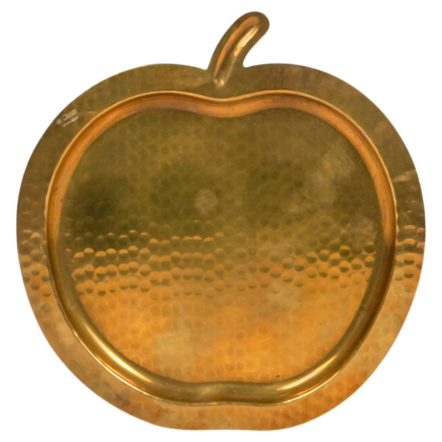 Vide-Poche or Centerpiece Brass Apple-Shaped by Renzo Cassetti, Italy 1960s