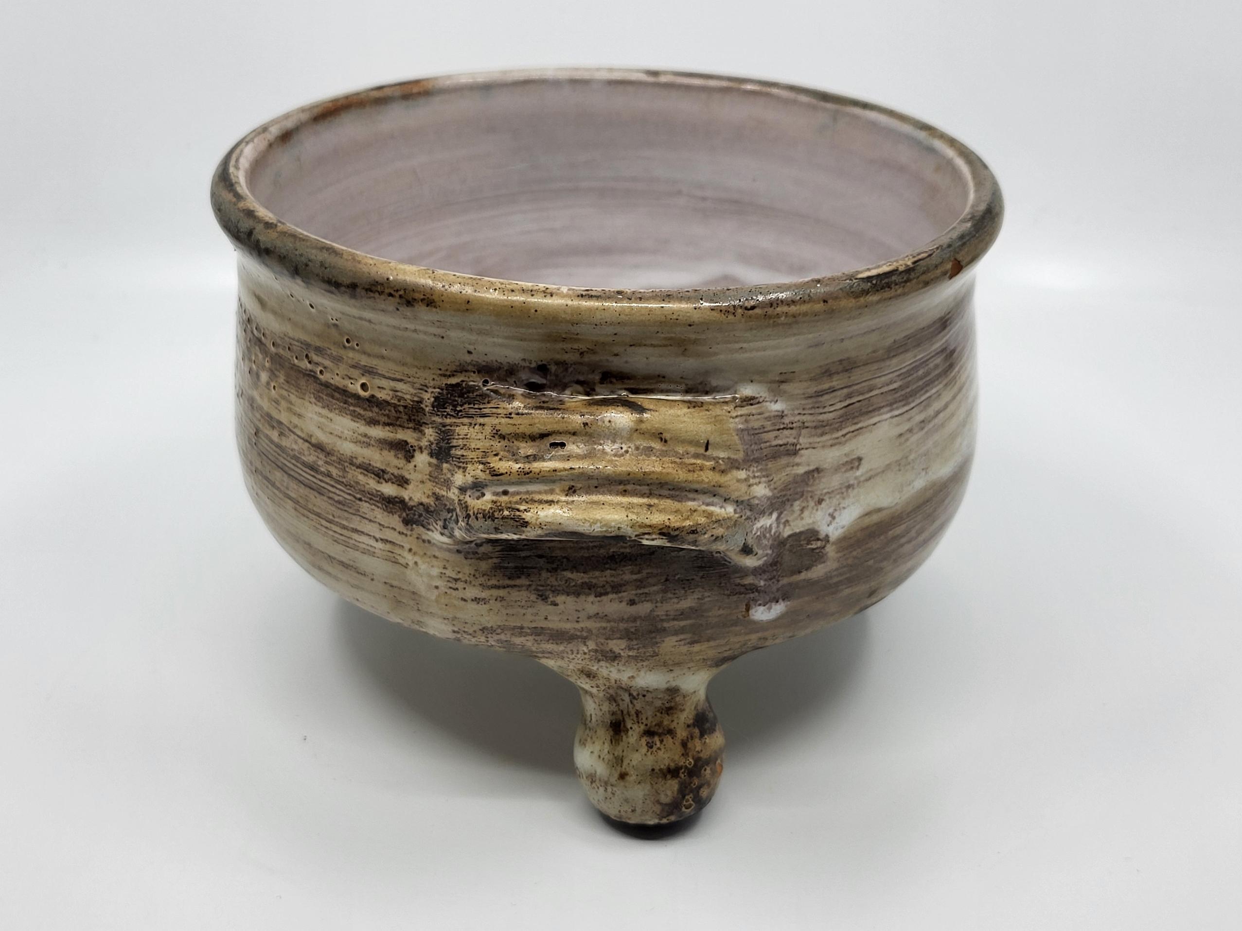 Vide poche tripode Jacques Pouchain Atelier Dieulefit, céramique Francaise 1960 Francés en venta