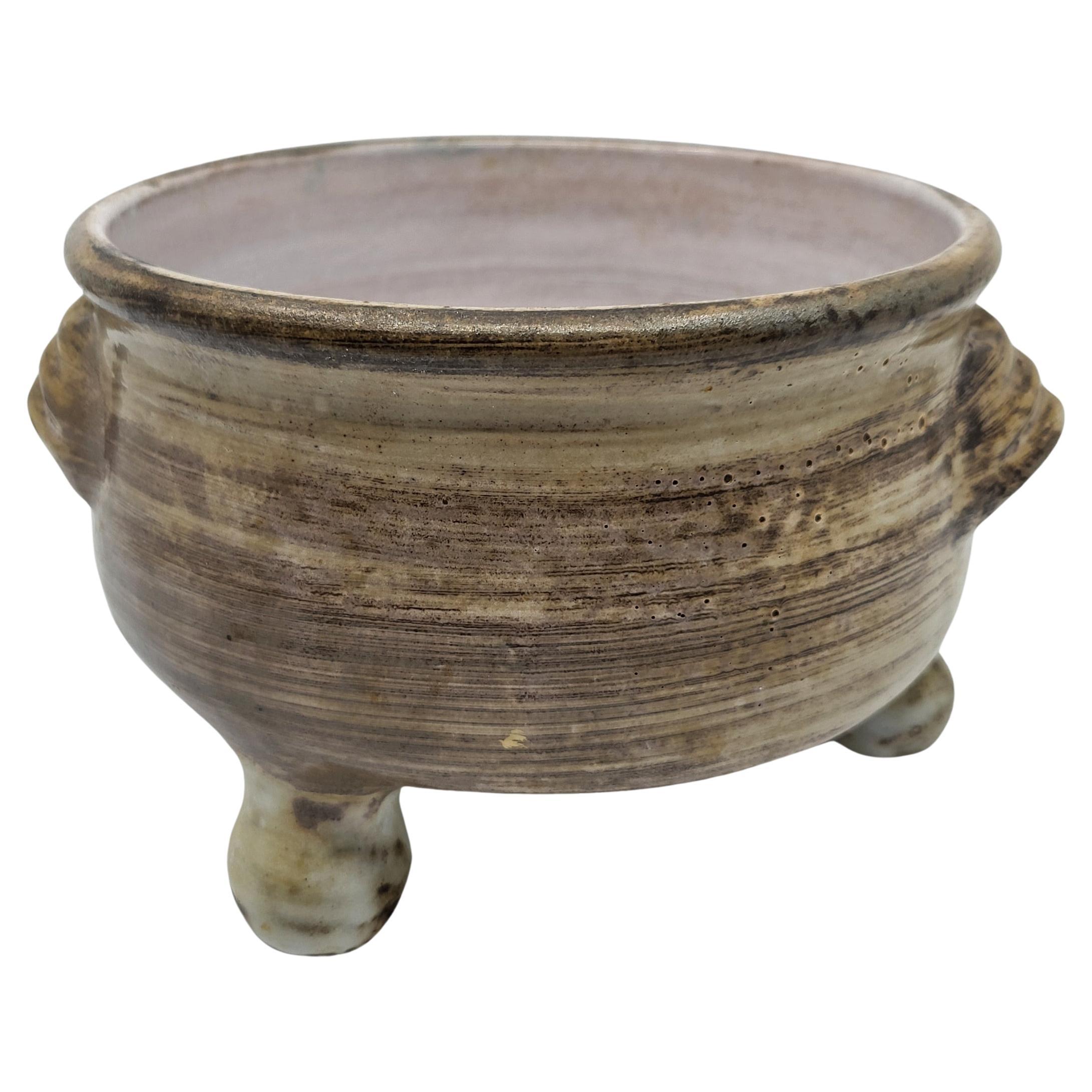 Vide poche tripode Jacques Pouchain Atelier Dieulefit, céramique Francaise 1960 For Sale