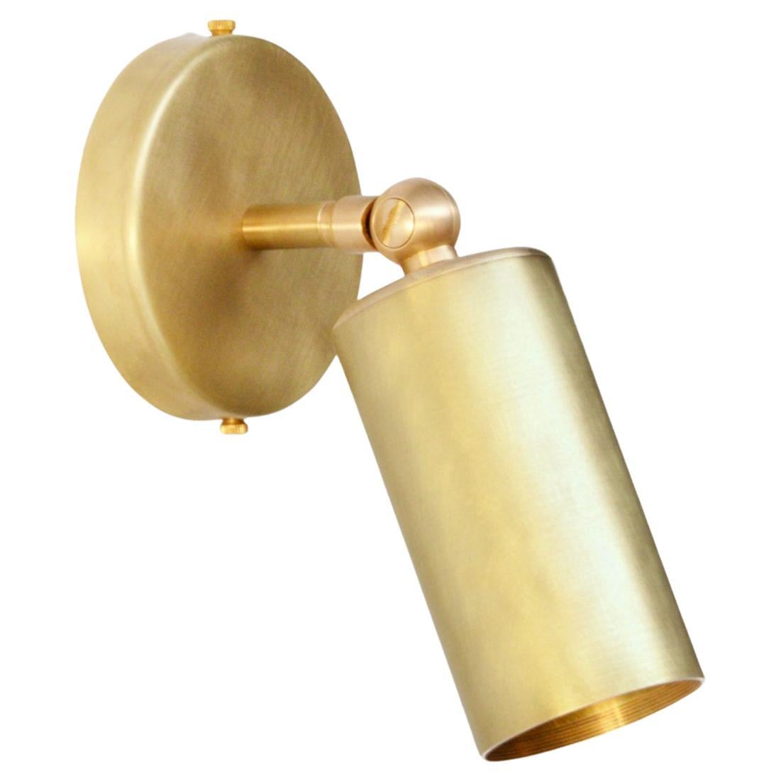Videre Modern Wall Light in Brushed Brass, Made in Britain For Sale