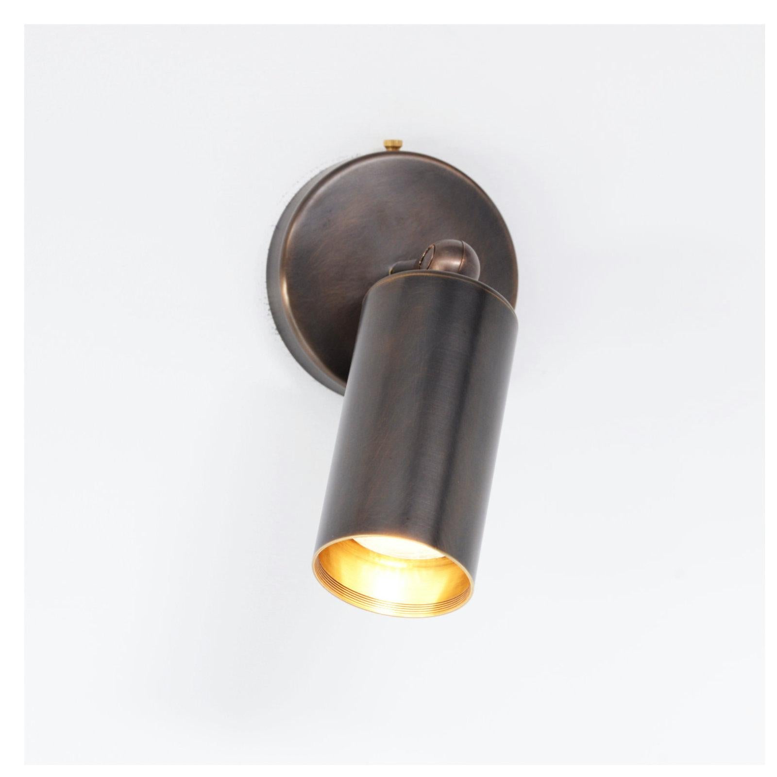 British Videre Modern Wall Light in Brushed Bronze, Made in Britain For Sale