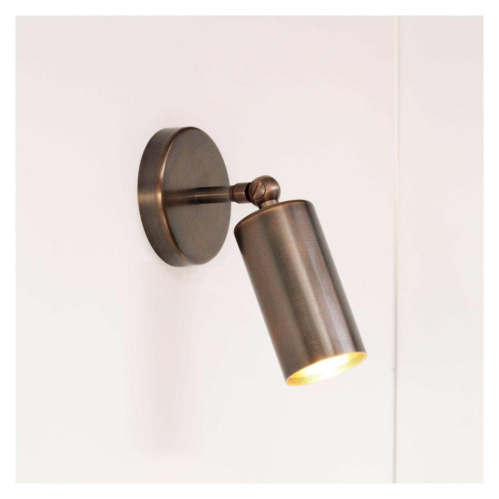Burnished Videre Modern Wall Light in Brushed Bronze, Made in Britain For Sale