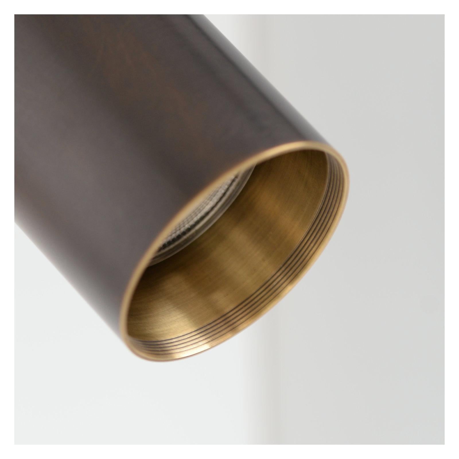 Videre Modern Wall Light in Brushed Bronze, Made in Britain For Sale 2
