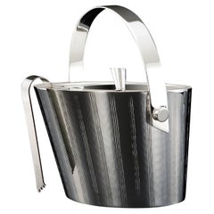 Vie Silver Ice Bucket with Tongs