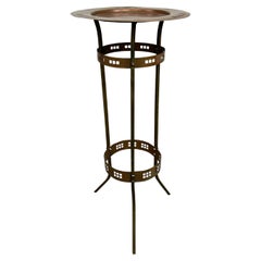 Antique Viena secession brass side table by Josef Hoffmann