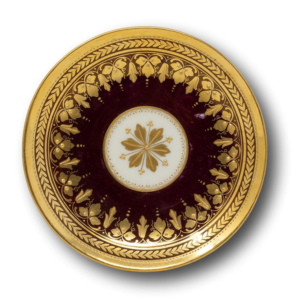 Austriaco Tazza e piattino in porcellana viennese del XIX secolo in vendita