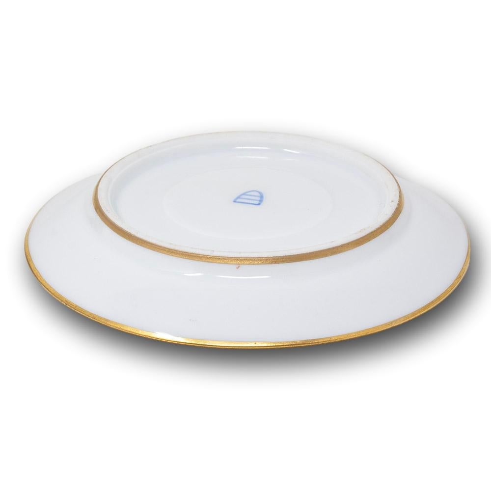 Ceramica Tazza e piattino in porcellana viennese del XIX secolo in vendita