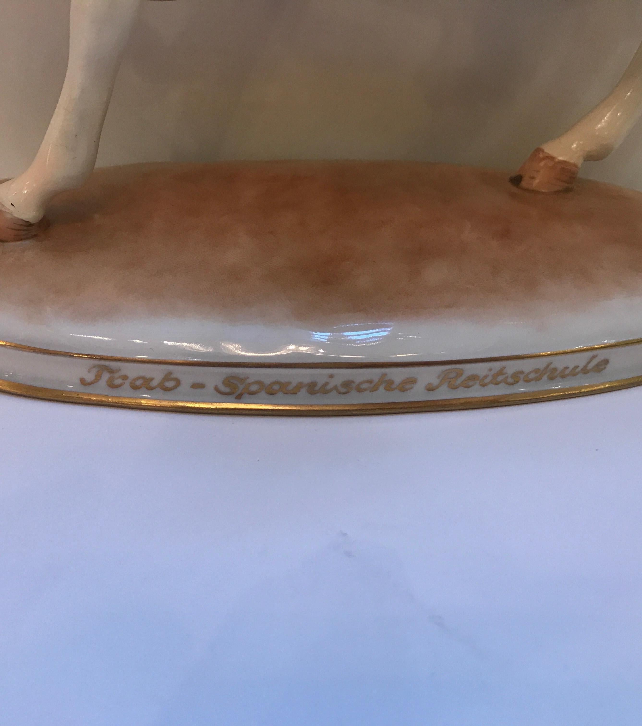 Vienna Augarten Piaffe Spanish Riding School Porcelain Horse 7