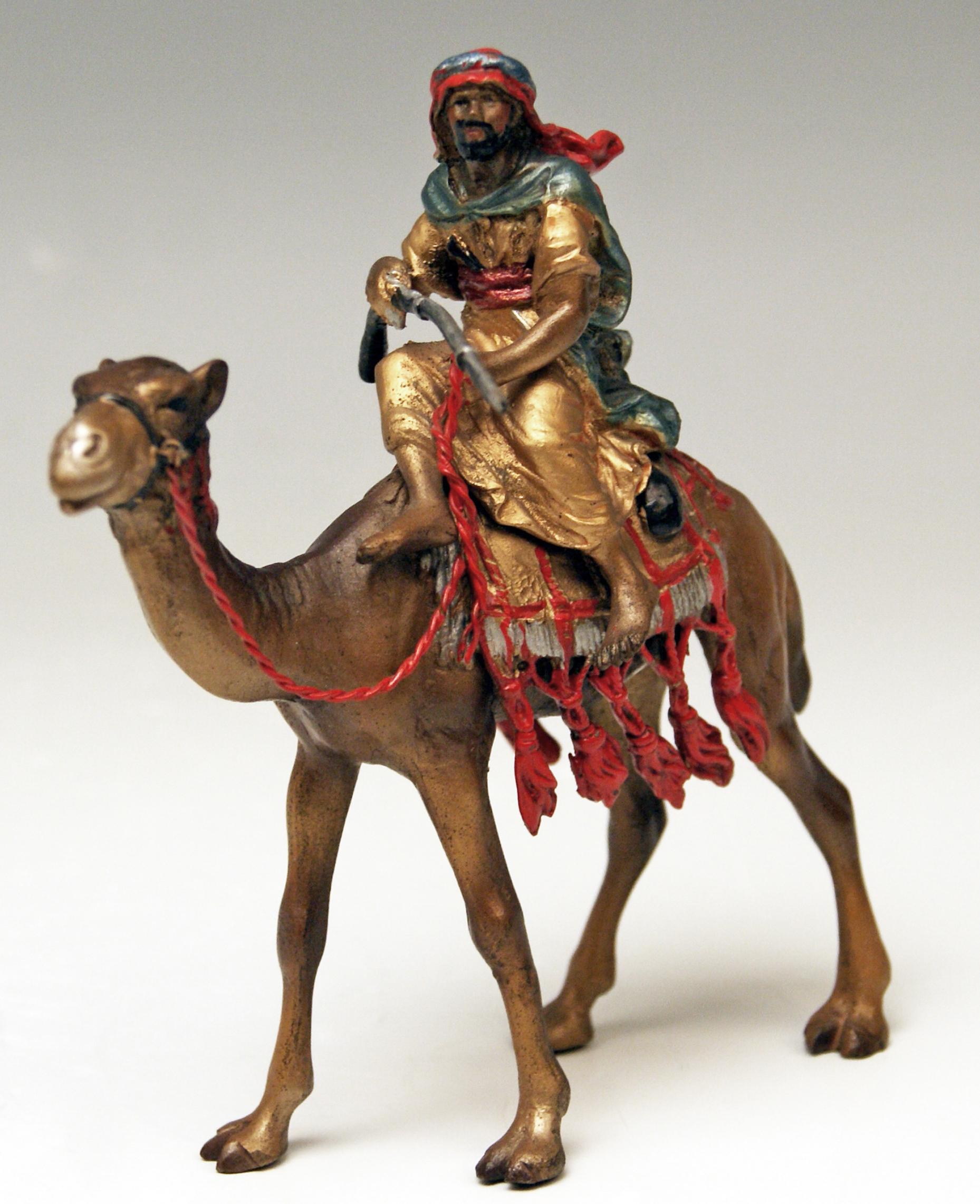arab man riding camel