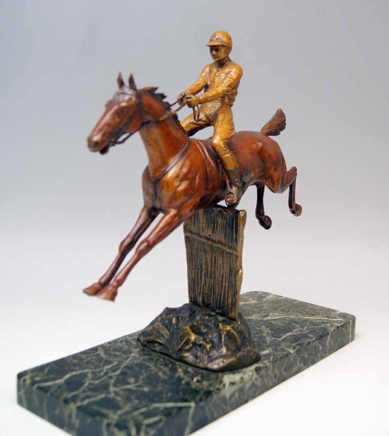 Vienna Bergman Bronze Show Jumper Jumping Horse Vintage Made, circa