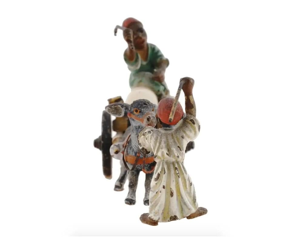 Vienna Bergmann Painted Cast Bronze Figural Group In Good Condition For Sale In New York, NY